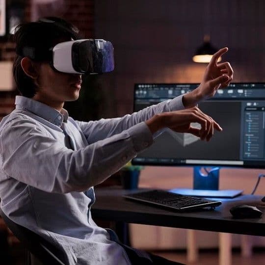 Человек работает