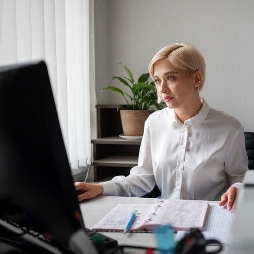 Человек работает