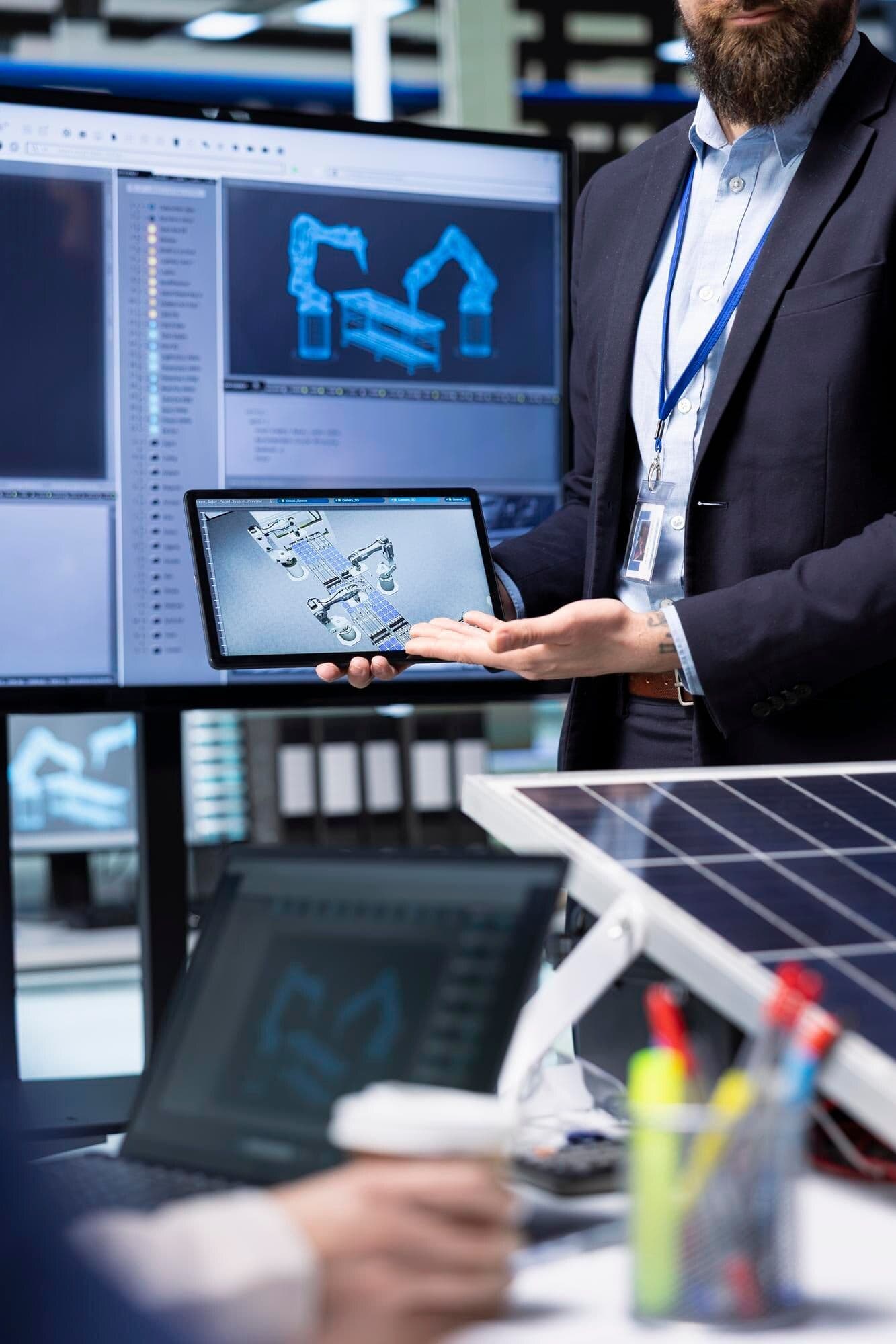 Человек работает